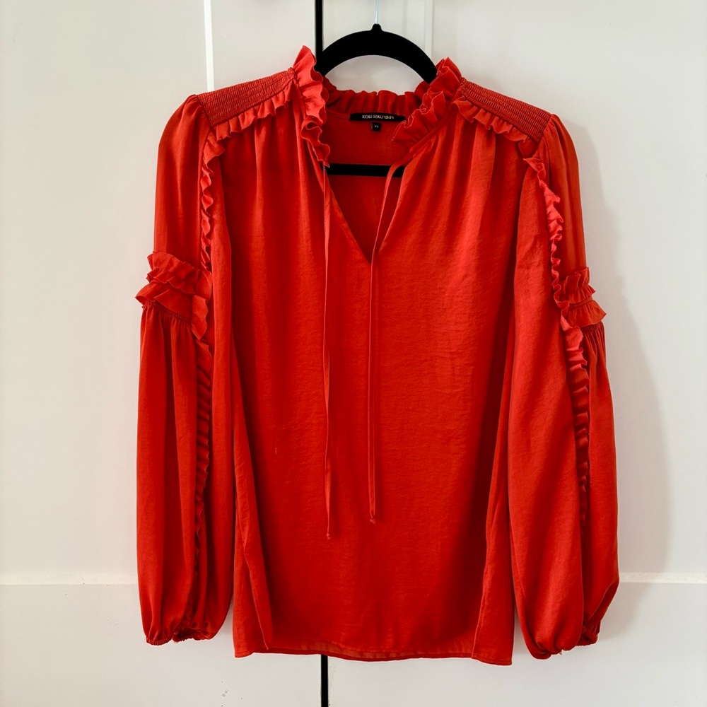 Kobi Halperin Ruffled Perri Blouse
